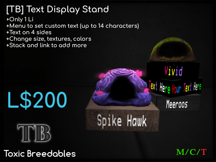 New Text Display Stand