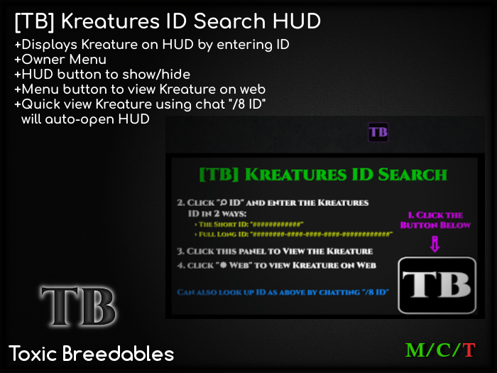 [TB] Kreatures ID Search HUD