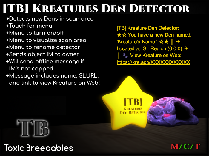 [TB] Kreatures Den Detector