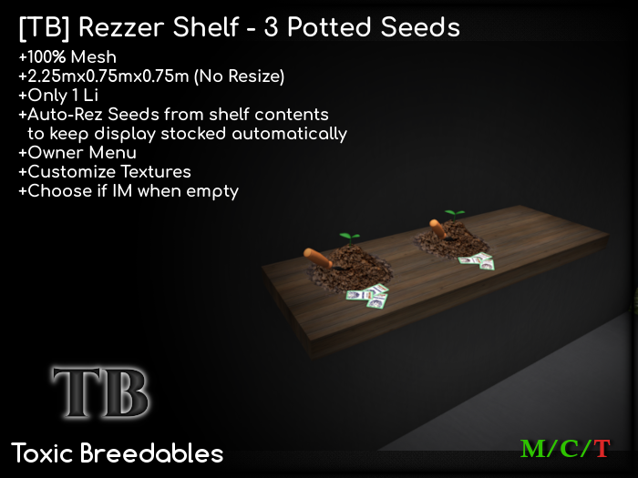 [TB] Potted Seed Rezzer Shelf